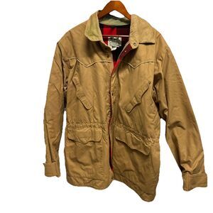 Schaefer Polar Drifter Outfitter Jacket Mens Large Tan Canvas Chore Coat USA VTG